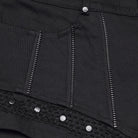 PUNK RAVE Women's Punk Rivets Multi-zippered Shorts