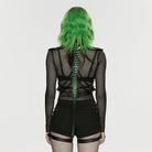 PUNK RAVE Women's Punk Rivets Shorts with Detachable Leg Harnesses