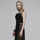 PUNK RAVE Damen Punk Rüschen Tank Top