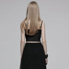 PUNK RAVE Damen Punk Rüschen Tank Top