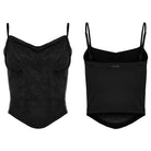 PUNK RAVE Damen Punk Rüschen Tank Top