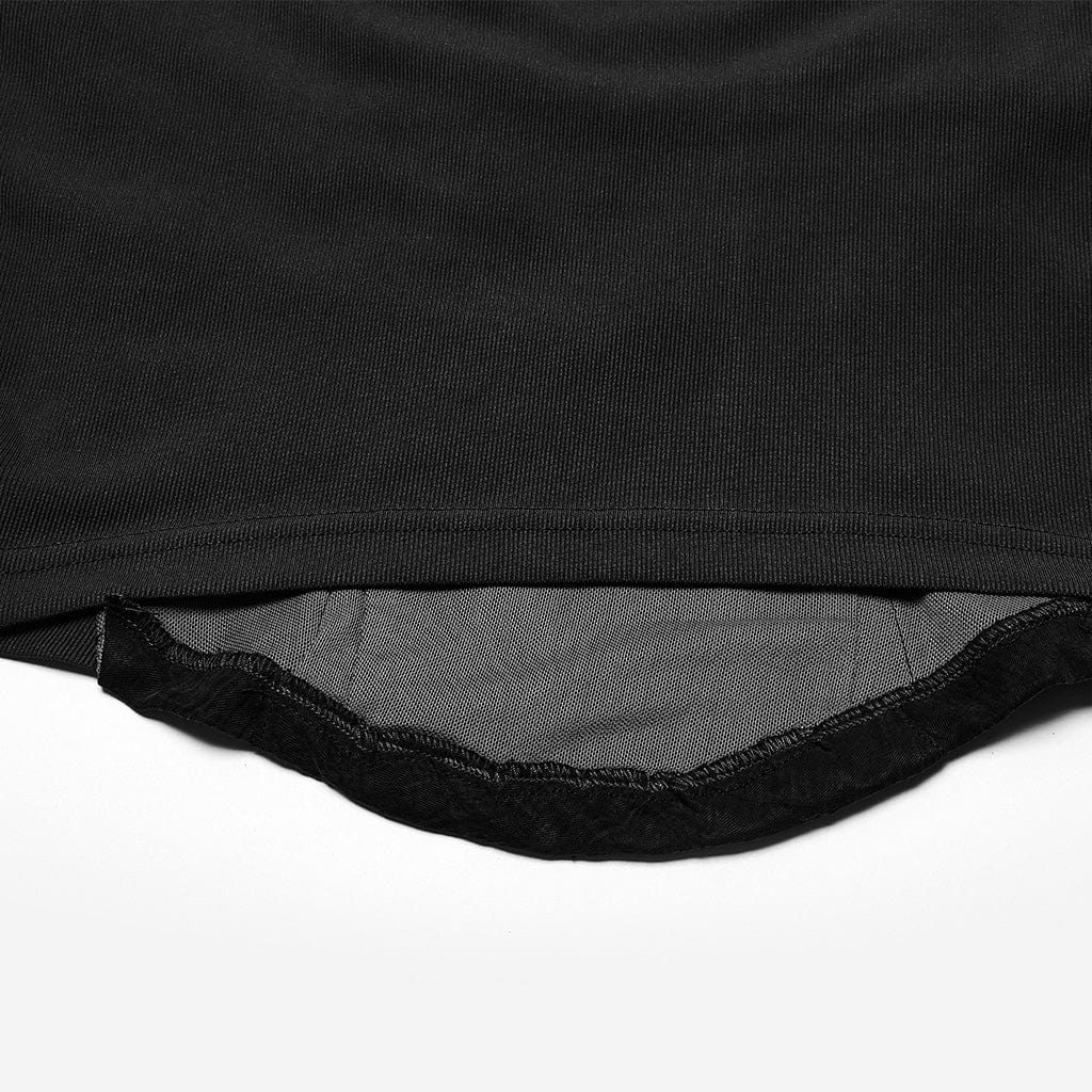 PUNK RAVE Damen Punk Rüschen Tank Top