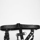 PUNK RAVE Women's Punk Skeleton Chained Harness Black