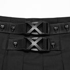 PUNK RAVE Women's Punk Skull Buckle Pleated Skirt