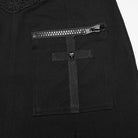 PUNK RAVE Women's Punk Skull Embroidered Big Pocket Skirt