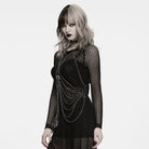 PUNK RAVE Women's Punk Skull Layered Chain Body Harness