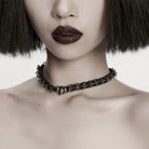 PUNK RAVE Women's Punk Skull Spine Necklace