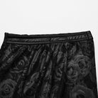 PUNK RAVE Women's Punk Slash Shoulder Halterneck Mesh Tank Top Black