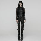 PUNK RAVE Women's Punk Snake Print Buckle Strappy Pants