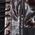 PUNK RAVE Women's Punk Snake Printed Lace-up Overbust Corset