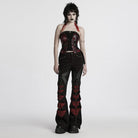PUNK RAVE Women's Punk Snake Printed Lace-up Overbust Corset