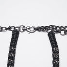 PUNK RAVE Women's Punk Snake-Wrapped Skull Halterneck Chain Body Harness