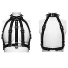 PUNK RAVE Women's Punk Spiked Buckle Strap Halter Harness