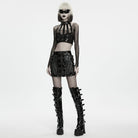 PUNK RAVE Women's Punk Spiked Buckle Strap Halter Harness