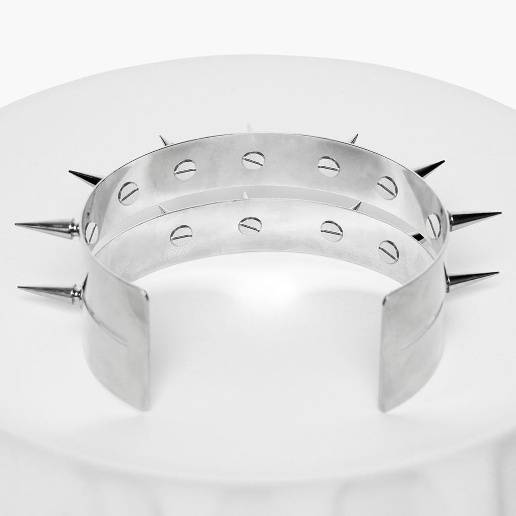 PUNK RAVE Women's Punk Spiked Choker