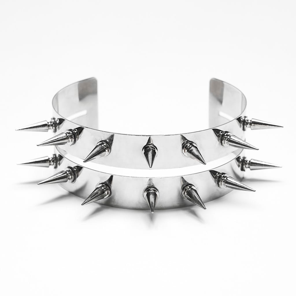 PUNK RAVE Women's Punk Spiked Choker
