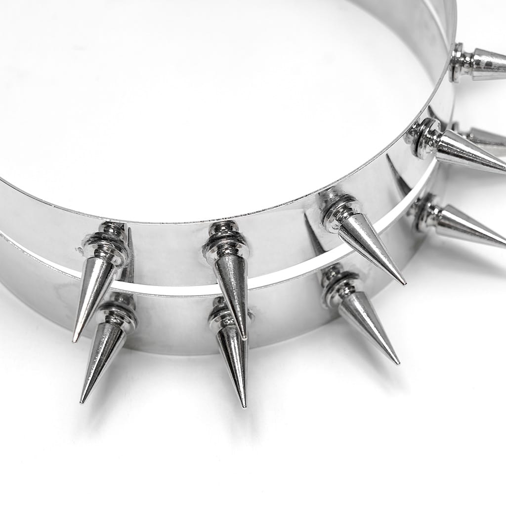 PUNK RAVE Women's Punk Spiked Choker