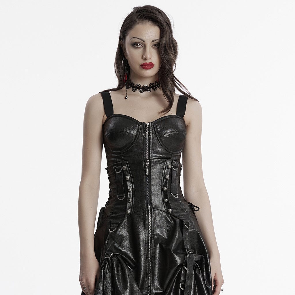 lace up underbust dress Women's Punk Strap Lace-up Underbust Corset – Punk Design