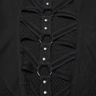 PUNK RAVE Women's Punk Strap Mesh Splice Sheer Dress with Hood