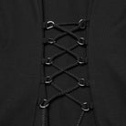 PUNK RAVE Women's Punk Strap Mesh Splice Sheer Dress with Hood