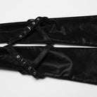 PUNK RAVE Women's Punk Striped Fluffy Hoodies with Big Ear Hood