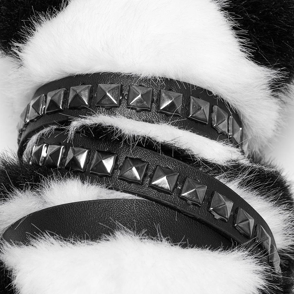 PUNK RAVE Women's Punk Studded Belt Panda Doll