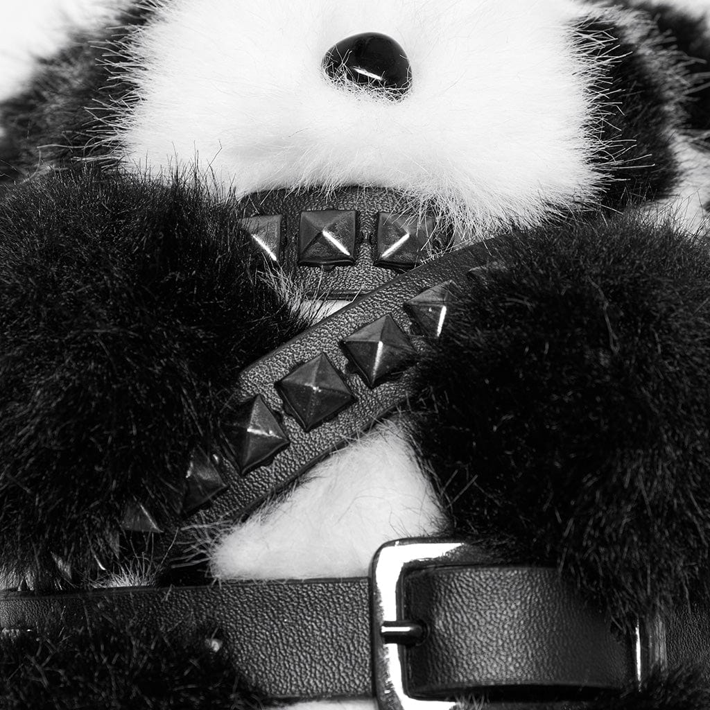 PUNK RAVE Women's Punk Studded Belt Panda Doll