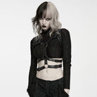 PUNK RAVE Women's Punk Studded Buckle Body Harness