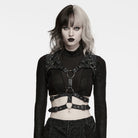 PUNK RAVE Women's Punk Studded Buckle Body Harness