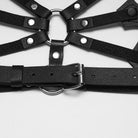 PUNK RAVE Women's Punk Studded Cross Halter Chest Body Harness