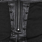 PUNK RAVE Women's Punk Studded Mesh Splice Shorts
