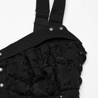 PUNK RAVE Women's Punk Studded Ripped Lace-up Tank Top