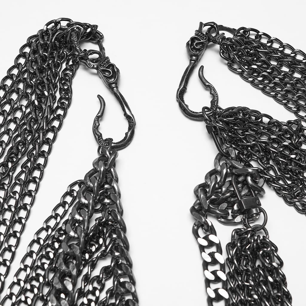 PUNK RAVE Women's Punk Tassel Chain Body Harness