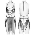 PUNK RAVE Women's Punk Tassel Chain Body Harness