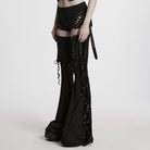 PUNK RAVE Women's Punk Tassel Lace-up Detachable Pants