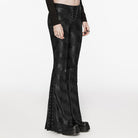 PUNK RAVE Women's Punk Thorns Printed Lace-up Flared Pants Black