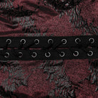 PUNK RAVE Women's Punk Thorns Printed Lace-up Flared Pants Red