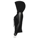 PUNK RAVE Women's Straps Hooded Mesh Tops