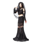 RNG Damen Gothic Cutout Splice Langer Rock