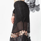 RNG Damen Gothic Cutout Splice Langer Rock