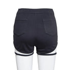 RNG Women's Gothic Floral Embroidered Studded Shorts