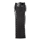 RNG Women's Gothic Lace-up Buckles Side Slit Skirt