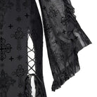 RNG Women's Gothic Plunging Flared Sleeved Split Dress with Hood