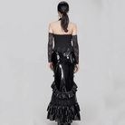 RNG Women's Gothic Plunging Lace Splice Halterneck Vest