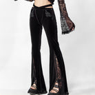 RNG Women's Gothic Splice Slit Lace Pants