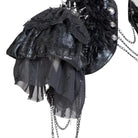 RNG Women's Gothic Stand Collar Studded Faux Leather Cape