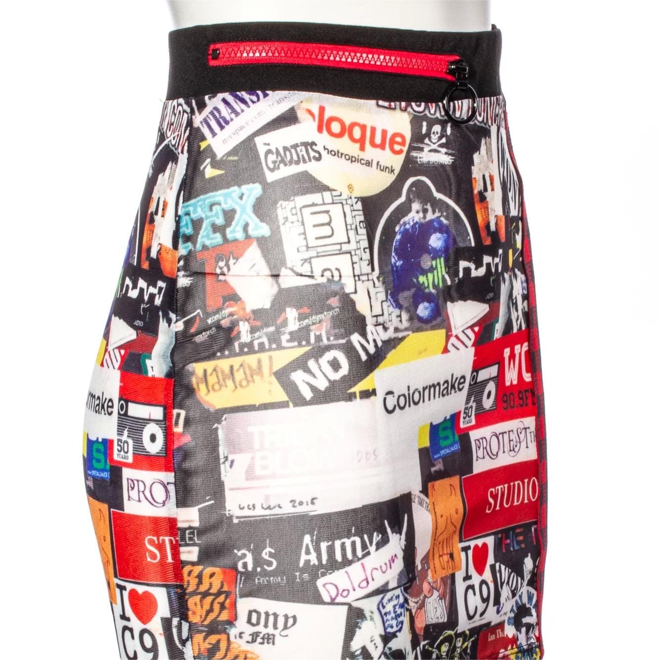 RNG Women's Grunge Graffiti  Printed Short Skirt