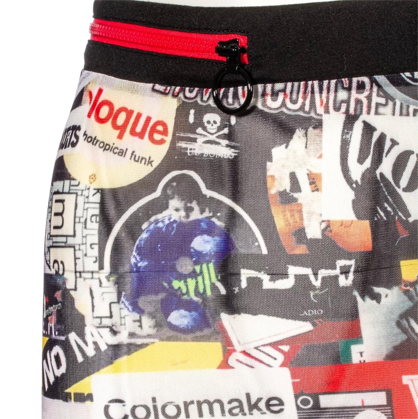 RNG Women's Grunge Graffiti  Printed Short Skirt