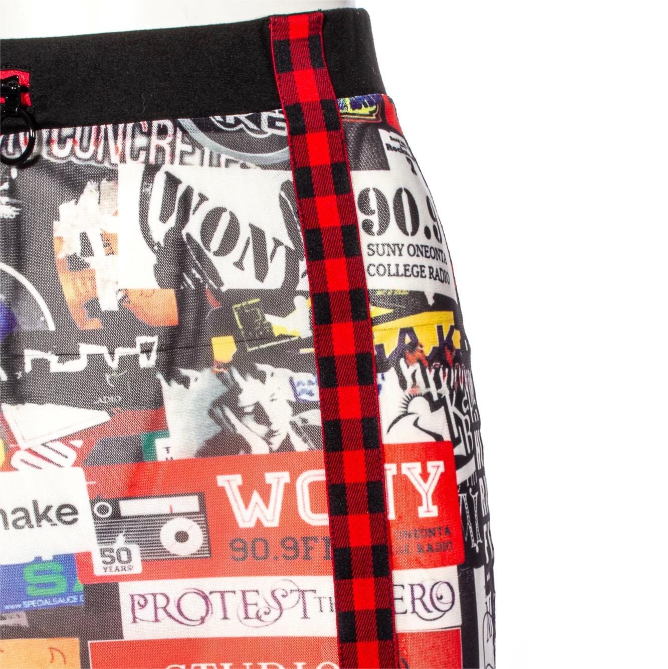 RNG Women's Grunge Graffiti  Printed Short Skirt