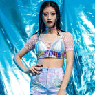 RNG Women's Grunge Rainbow Bustier